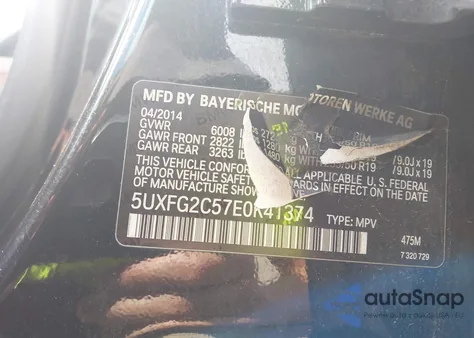 2014 BMW X6 xDrive35I from USA, damaged, VIN 5UXFG2C57E0K41374